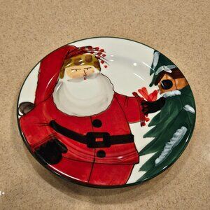 LIMITED EDITION VIETRI OLD ST NICK SANTA BIRD 2020 CHRISTMAS HOLIDAY PLATE